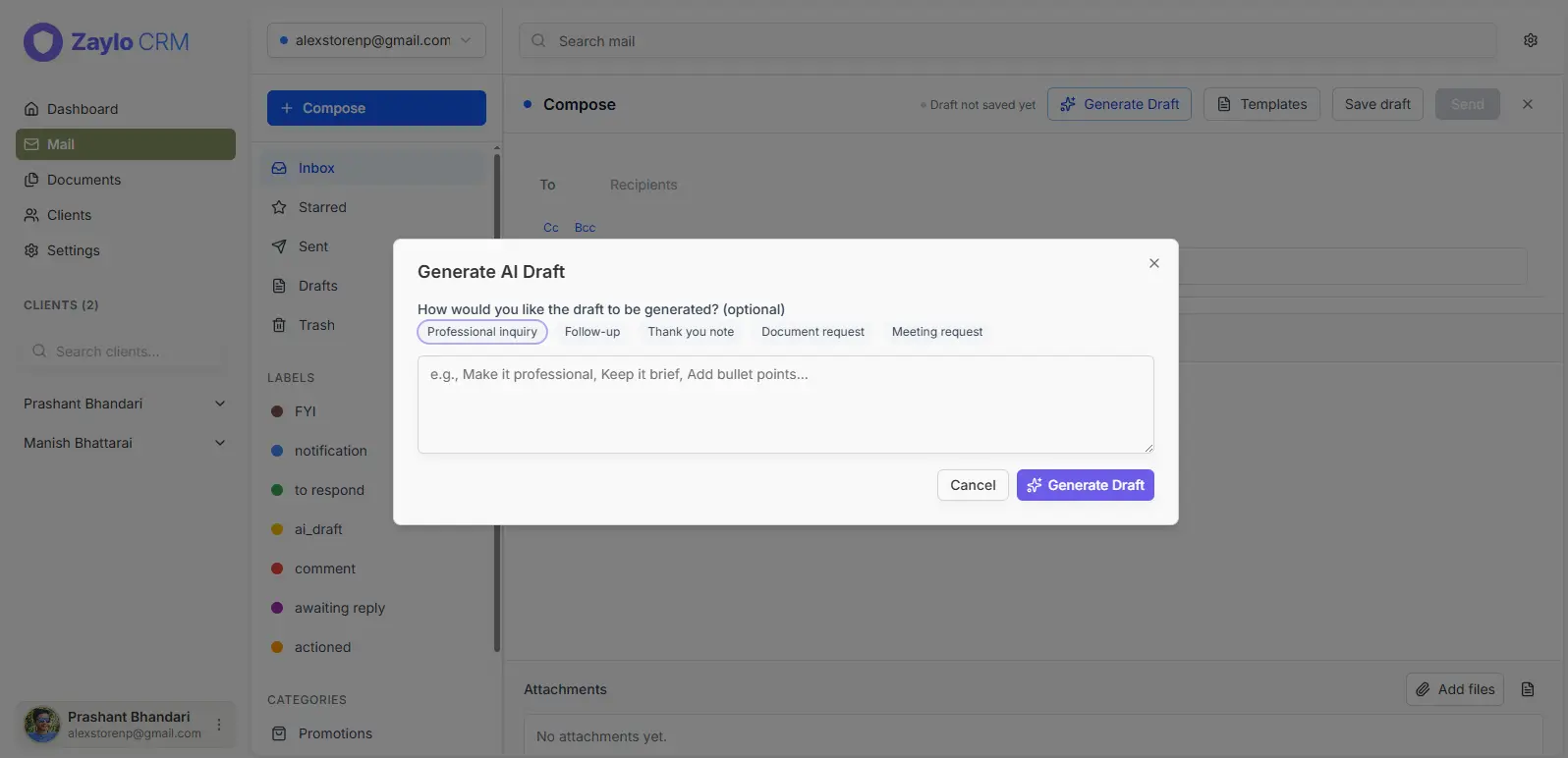 Zaylo AI CRM screenshot 3