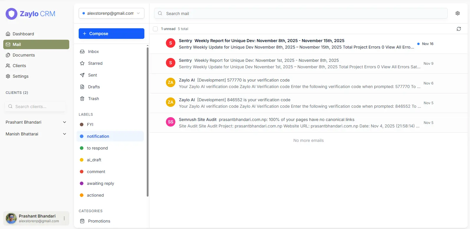 Zaylo AI CRM screenshot 4