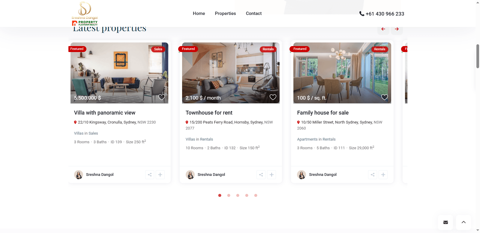 Sreshna Dangol — website screenshot